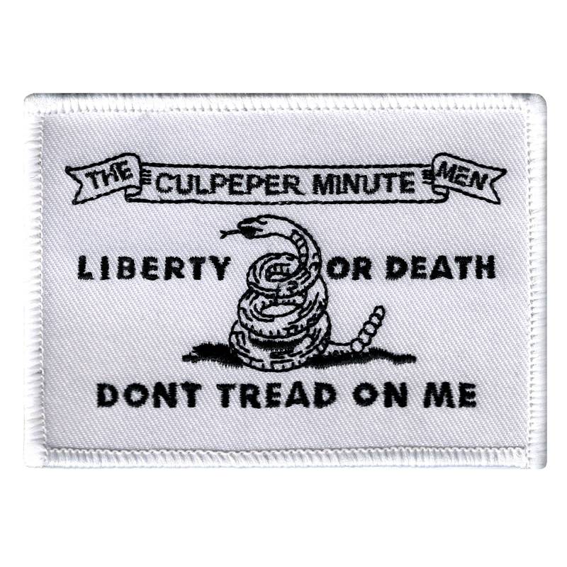 Culpeper Minuten Flagge Weißer Patch Don't Tread On Me Gestickte Aufbügler von SouvenirPatch