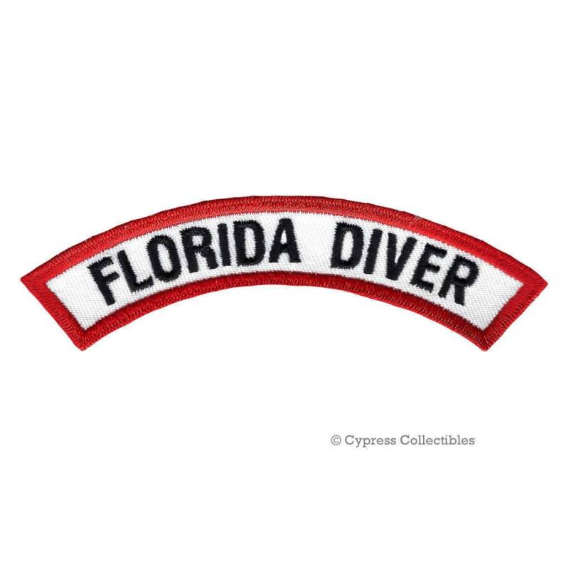 Florida Diver Zertifizierung Chevron Patch Scuba Diving Erfahrung Bügelbild Gestickte Applikation Emblem von SouvenirPatch