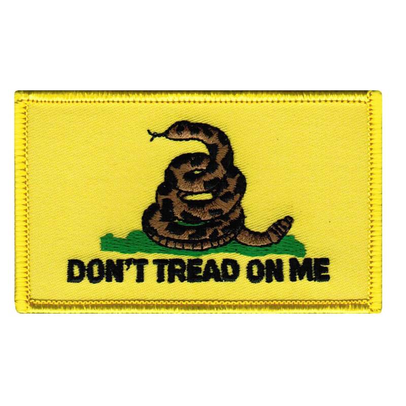 Gadsden Flagge Gelb Patch Don't Tread On Me Gestickte Applikation Zum Aufbügeln von SouvenirPatch