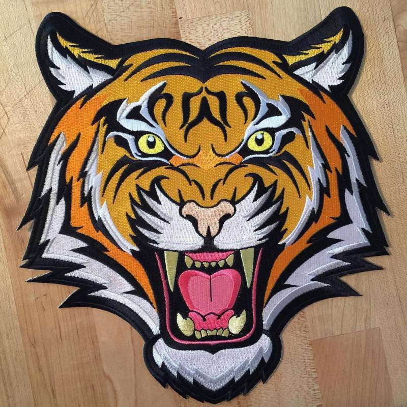 Großer Bengal Tiger Patch Gestickt Zum Aufbügeln Applikation Jungle Safari Souvenir Wild Animal Roaring von SouvenirPatch