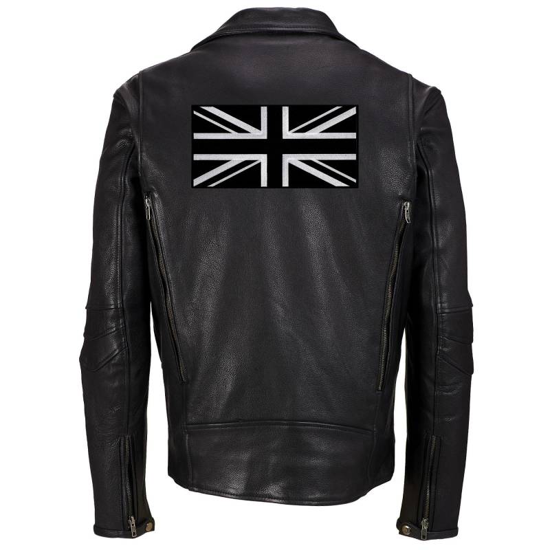 Großer Schwarzer Union Jack Patch Gestickte Uk Flagge Applikation | 28 cm von SouvenirPatch