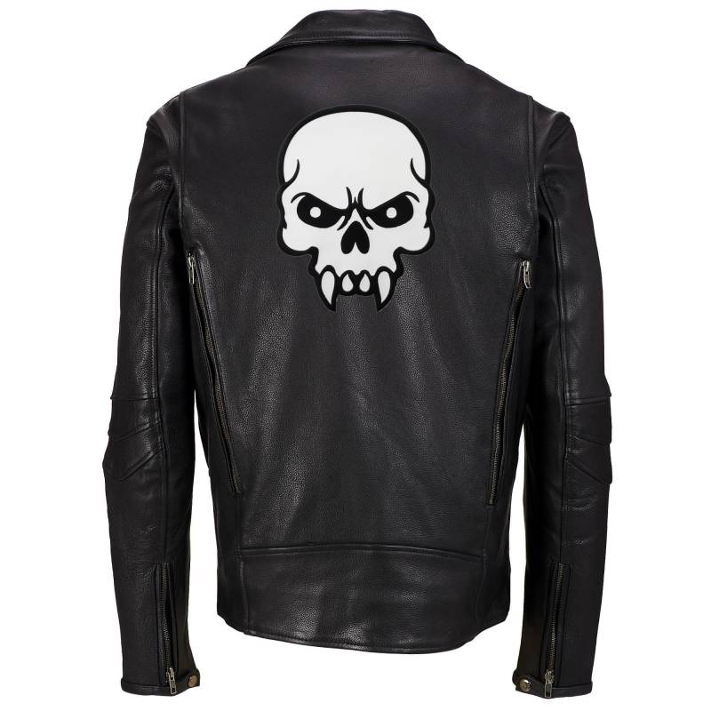 Großer Totenkopf Fangs Aufnäher Zum Aufbügeln Gestickte Applikation Skelett Teufel Gift Symbol Biker Vampir von SouvenirPatch
