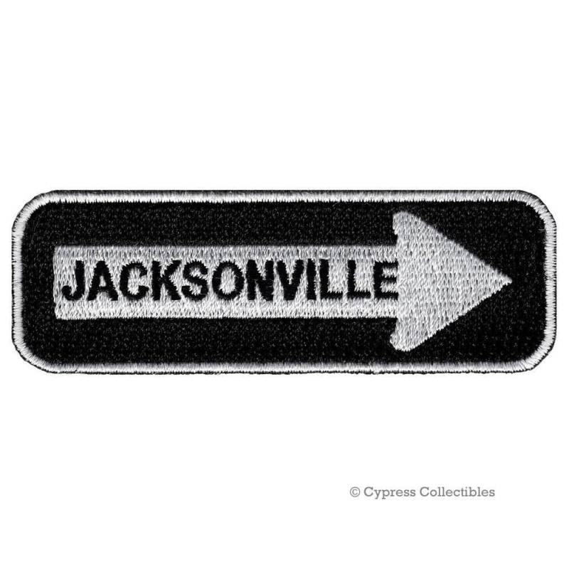 Jacksonville Straßenschild Aufnäher Gesticktes One Way Roadway Emblem von SouvenirPatch