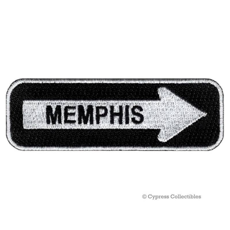 Memphis Straßenschild Aufnäher Gesticktes One Way Roadway Emblem von SouvenirPatch