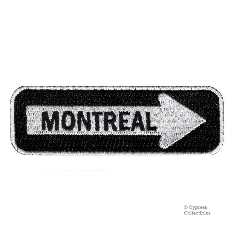 Montreal Straßenschild Aufnäher Gesticktes One Way Roadway Emblem von SouvenirPatch
