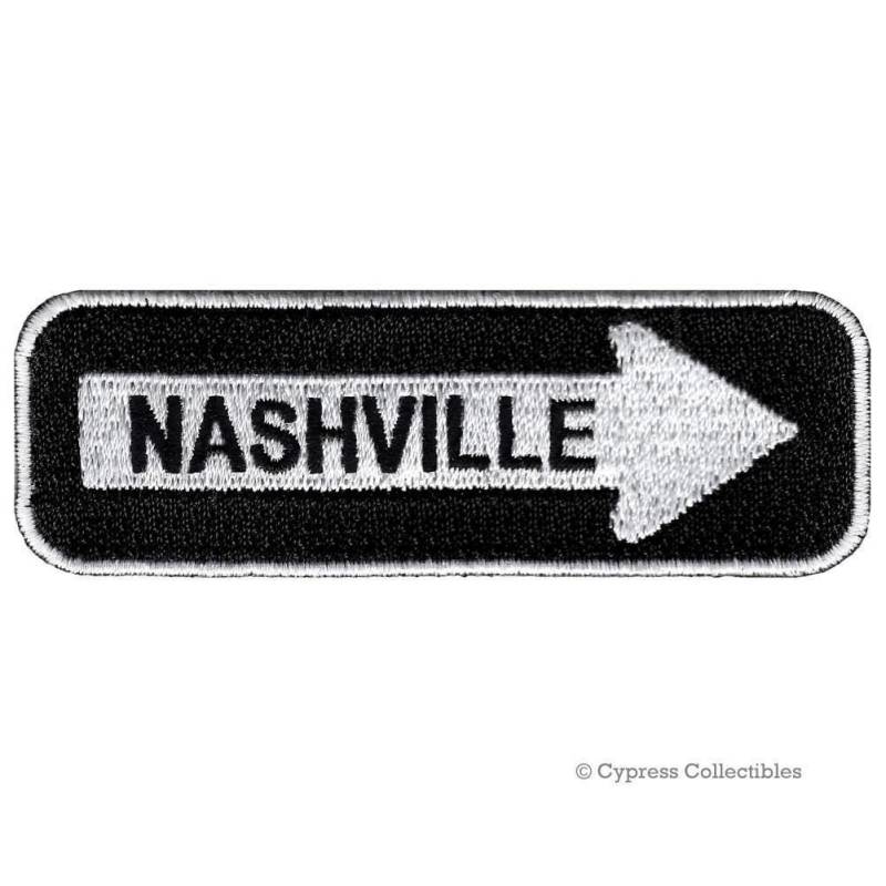 Nashville Straßenschild Aufnäher Gesticktes One Way Roadway Emblem von SouvenirPatch