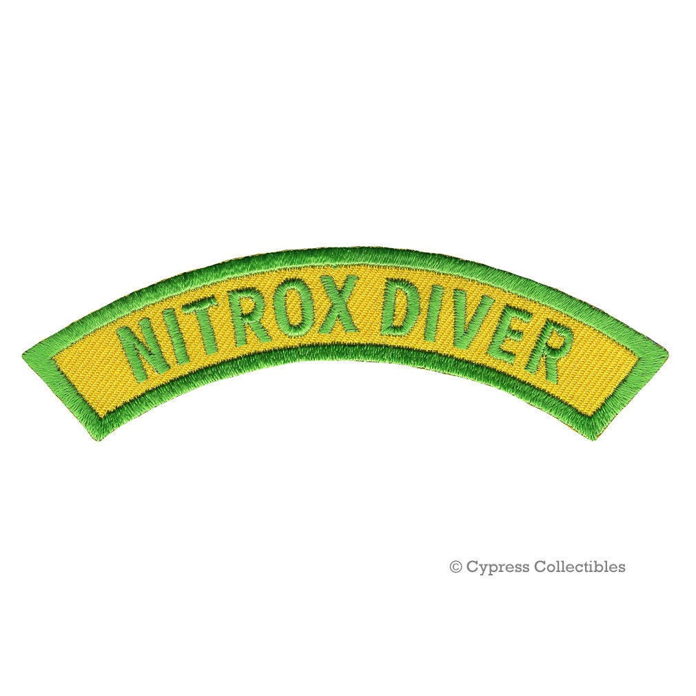 Nitrox Diver Zertifizierung Chevron Patch Scuba Diving Erfahrung Applikation Emblem Gestickt Zum Aufbügeln von SouvenirPatch