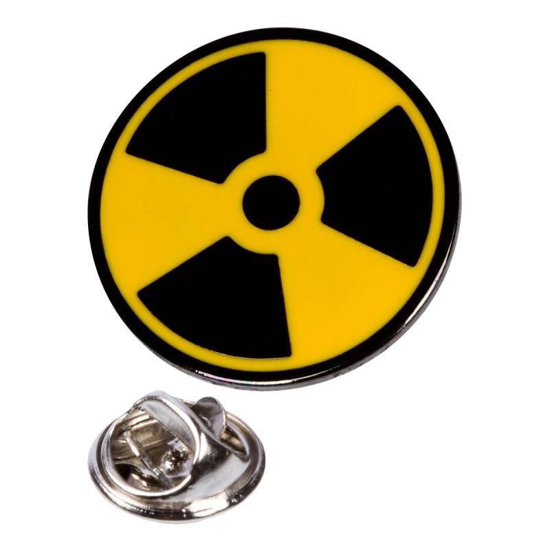 Nuclear Symbol Emaille Anstecknadel Gelb Biohazard Strahlenschutzschild Krawatte Tack von SouvenirPatch