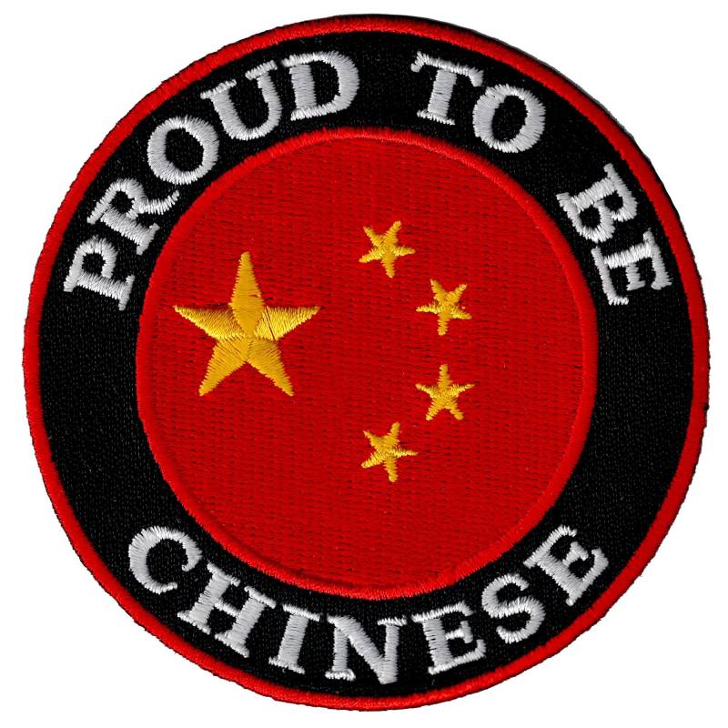 Proud To Be Chinese Patch Gestickte Applikation China Flagge Biker von SouvenirPatch