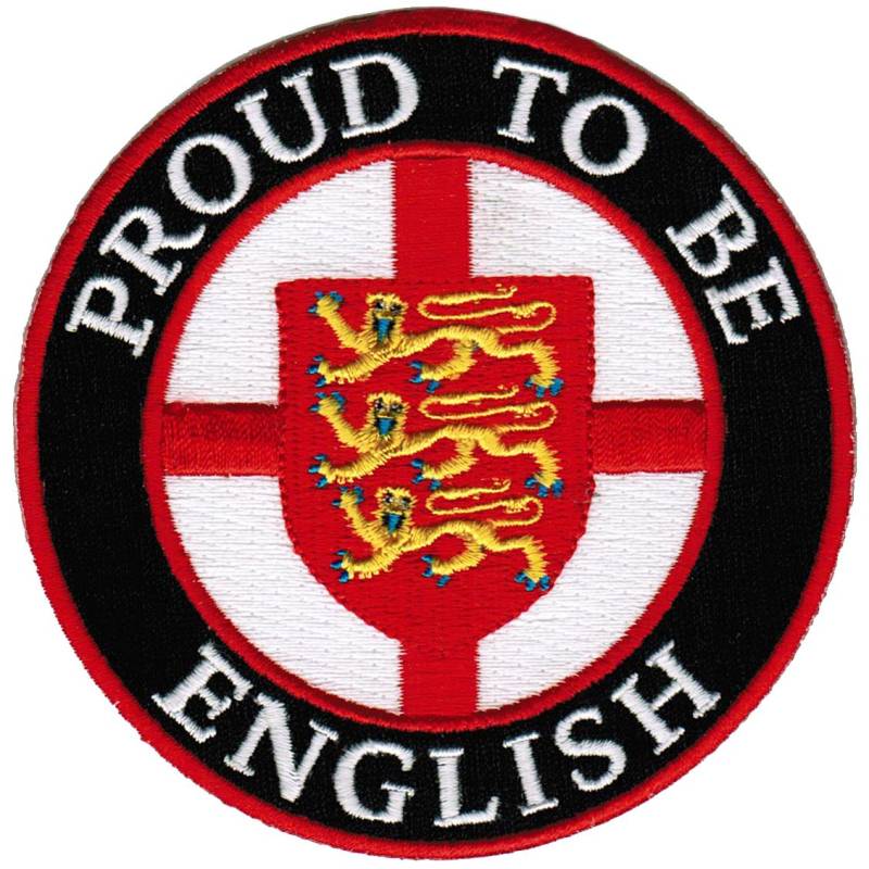 Proud To Be English Patch Gestickte Aufbügler England Flagge Biker Applikation von SouvenirPatch