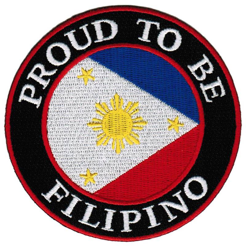 Proud To Be Filipino Aufnäher Gestickte Applikation Philippinen Flagge Biker von SouvenirPatch