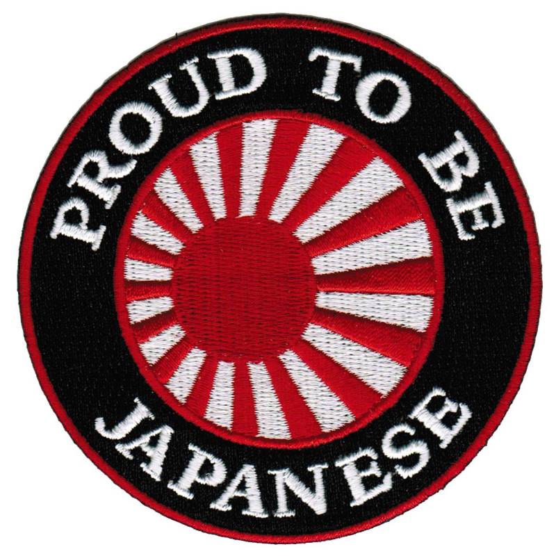 Proud To Be Japanese Patch Gestickte Aufbügler Japan Flagge Biker Applikation von SouvenirPatch