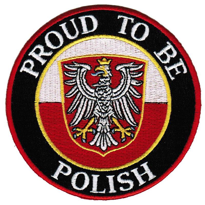 Proud To Be Polish Patch Gestickte Aufbügler Polen Flagge Biker Applikation von SouvenirPatch