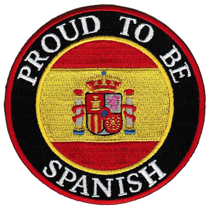 Proud To Be Spanish Patch Gesticktes Aufbügler Spanien Flagge Biker von SouvenirPatch