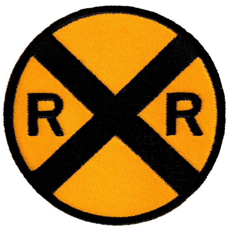 Railroad Crossing Patch Bügelbild Gestickte Applikation Verkehrsschild Zug Rr Xing Runde Ampel Railroad Crossing Patch Bügelbild Gestickte Applikation Verkehrsschild Zug Rr Xing Runde Ampel von SouvenirPatch