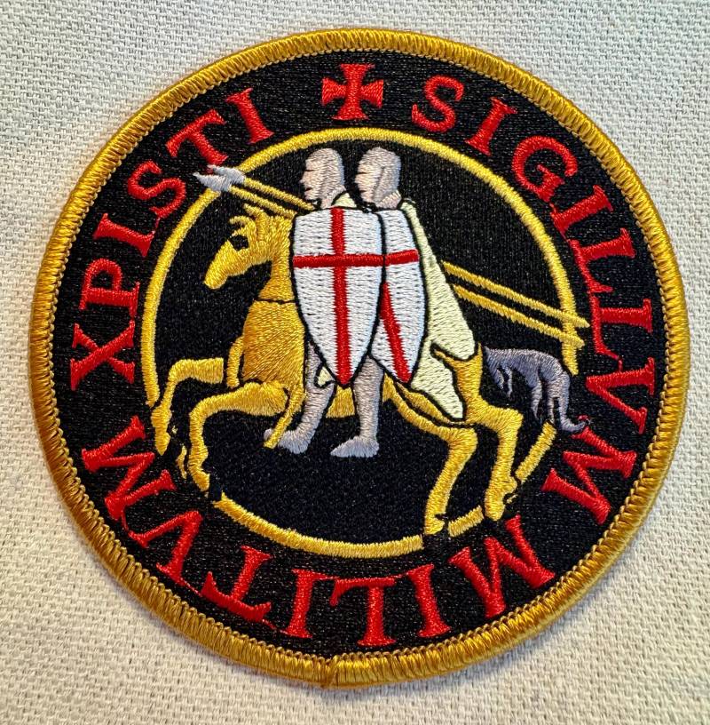Ritter Templar Siegel Aufnäher Aufbügler Gestickt Schwarz Kreuzzüge Religiöse Christliche Militär Applikation von SouvenirPatch