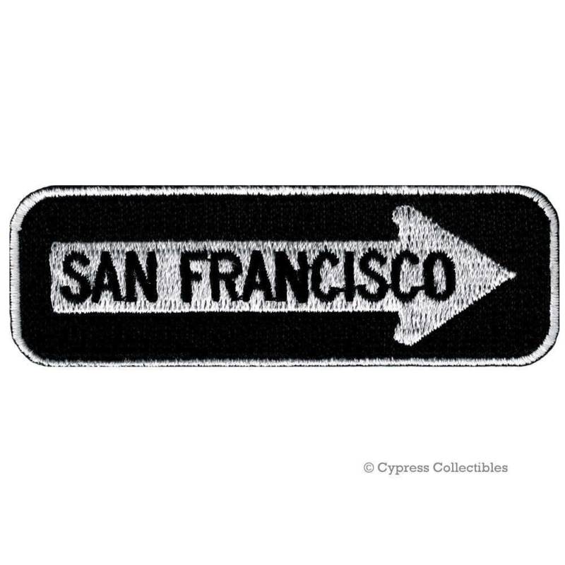 San Francisco Straßenschild Aufnäher Gesticktes One Way Roadway Emblem von SouvenirPatch