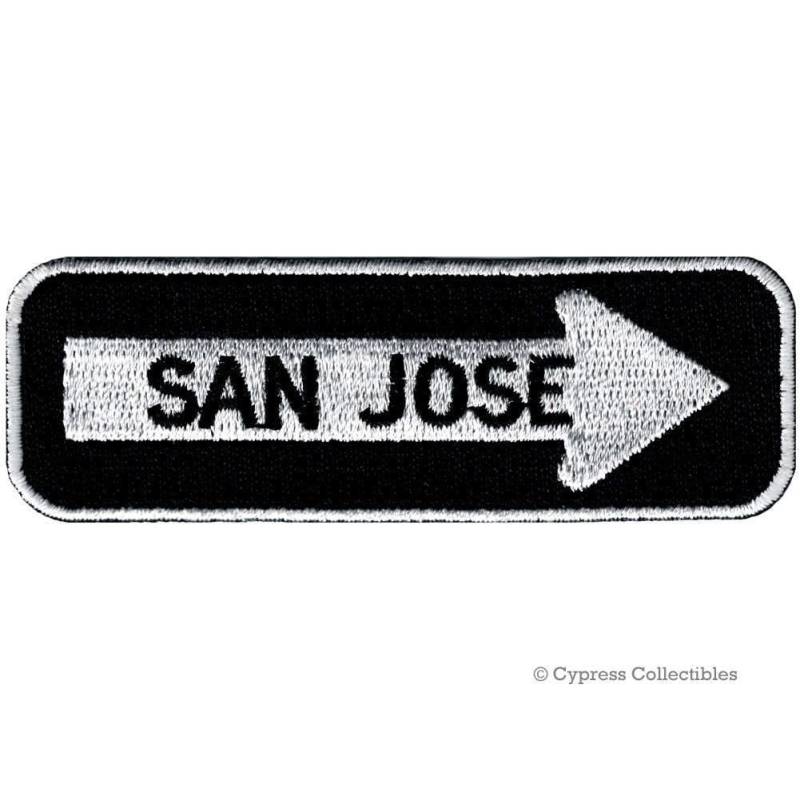 San Jose Straßenschild Aufnäher Gesticktes One Way Roadway Emblem von SouvenirPatch