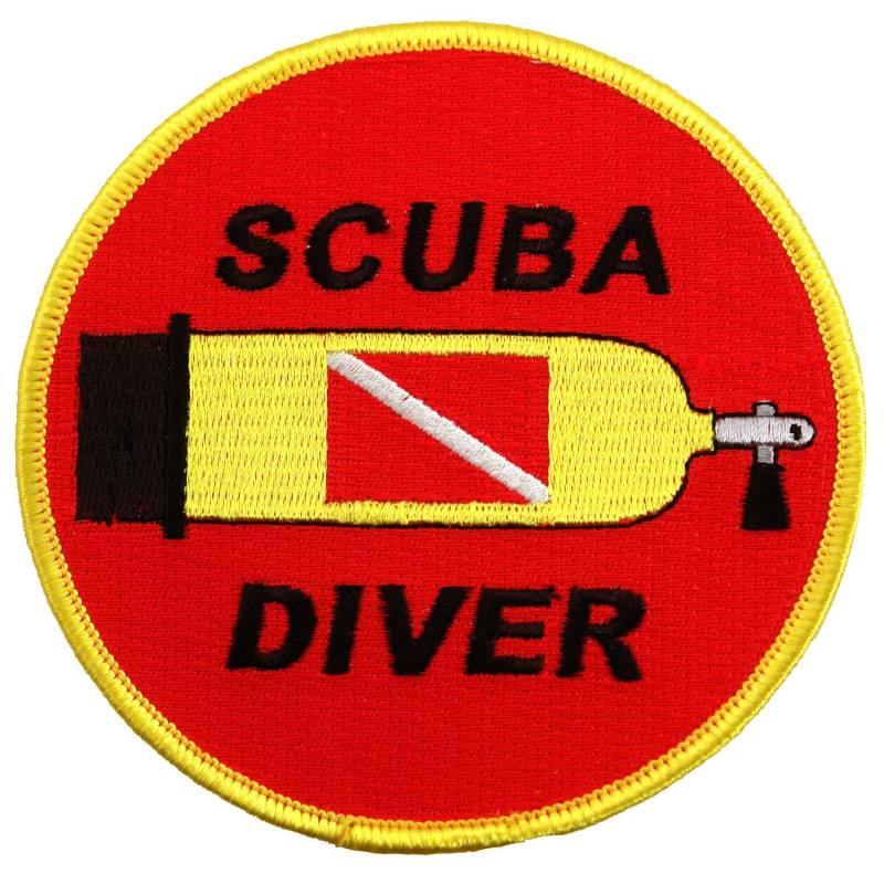 Scuba Diver Panzer Patch Gesticktes Bügelbild Taucher Down Flagge Emblem Rot von SouvenirPatch