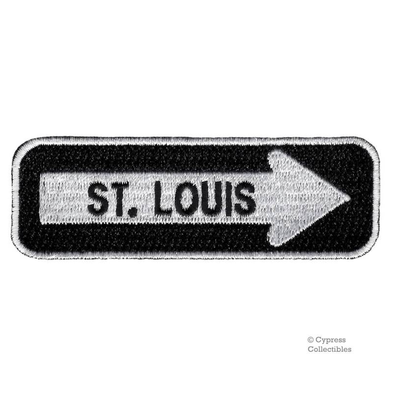 St. Louis Straßenschild Aufnäher Gesticktes One Way Roadway Emblem von SouvenirPatch