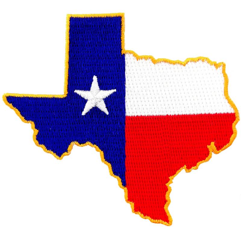 Texas Form Flaggen-Patch Gestickte Aufbügler | 3.5x3.25-Inches von SouvenirPatch