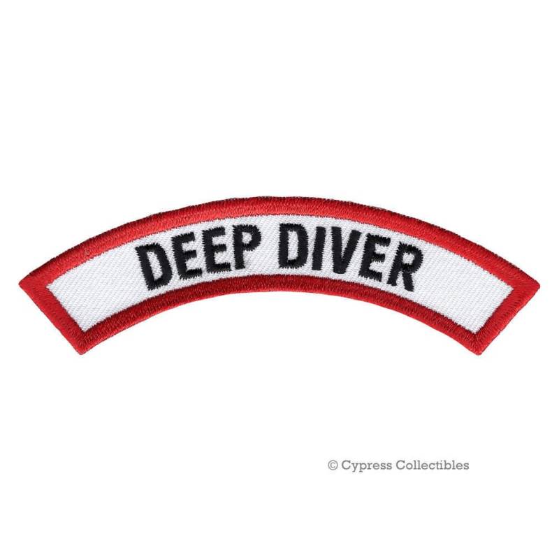 Tief Diver Zertifizierung Chevron Patch Scuba Diving Erfahrung Bügelbild Gestickte Applikation Emblem von SouvenirPatch