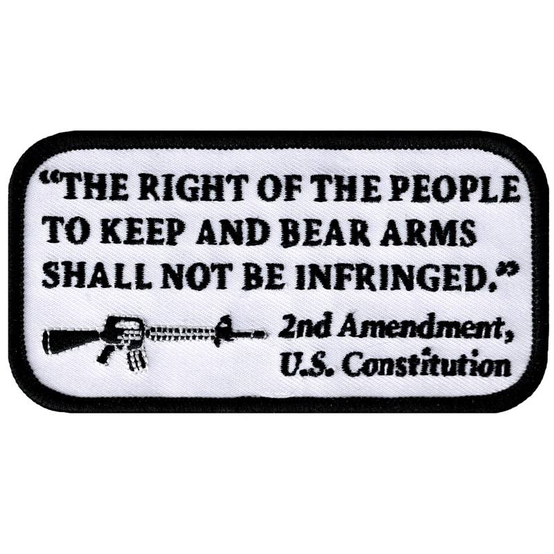 Us Constitution Patch Weiße Gestickte Applikation Zum Aufbügeln 2nd Secondamendment Waffenrechte Halbautomatisch von SouvenirPatch