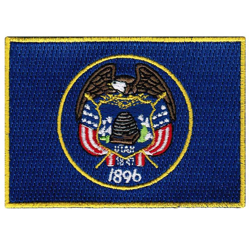 Utah Former State Flagge Patch Gestickte Aufnäher | 3, 5x2, 5 Zoll von SouvenirPatch