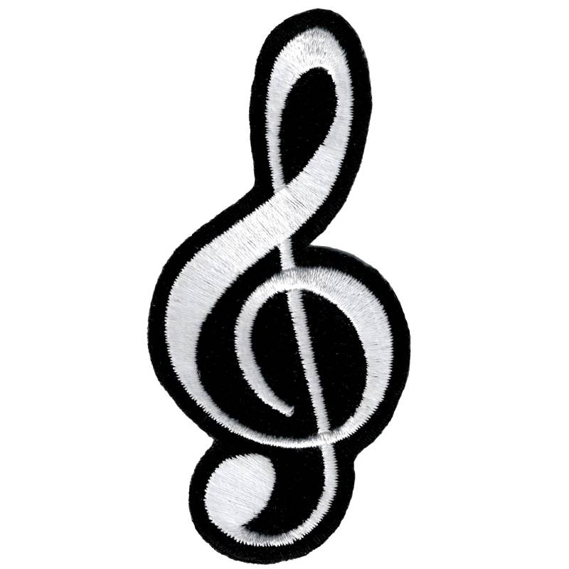 Violinschlüssel Aufbügler Gestickte Patch Note Symbol Musiker Emblem Applikation von SouvenirPatch