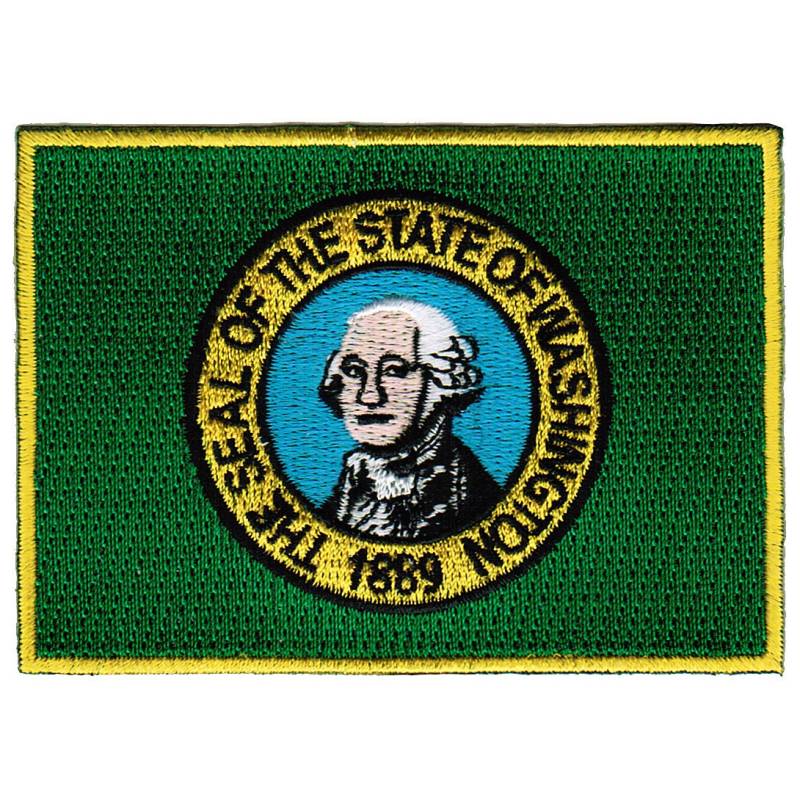 Washington State Flagge Patch Gestickte Aufbügler | 3.5x2.5-Inches von SouvenirPatch