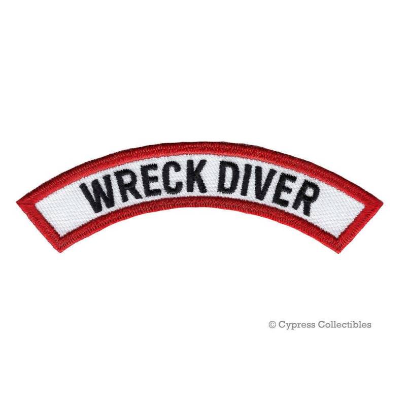 Wreck Diver Zertifizierung Chevron Patch Scuba Diving Erfahrung Bügelbild Gestickte Applikation Emblem von SouvenirPatch