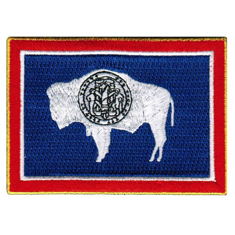 Wyoming State Flagge Patch Gestickte Aufbügler | 3.5x2.5-Inches von SouvenirPatch
