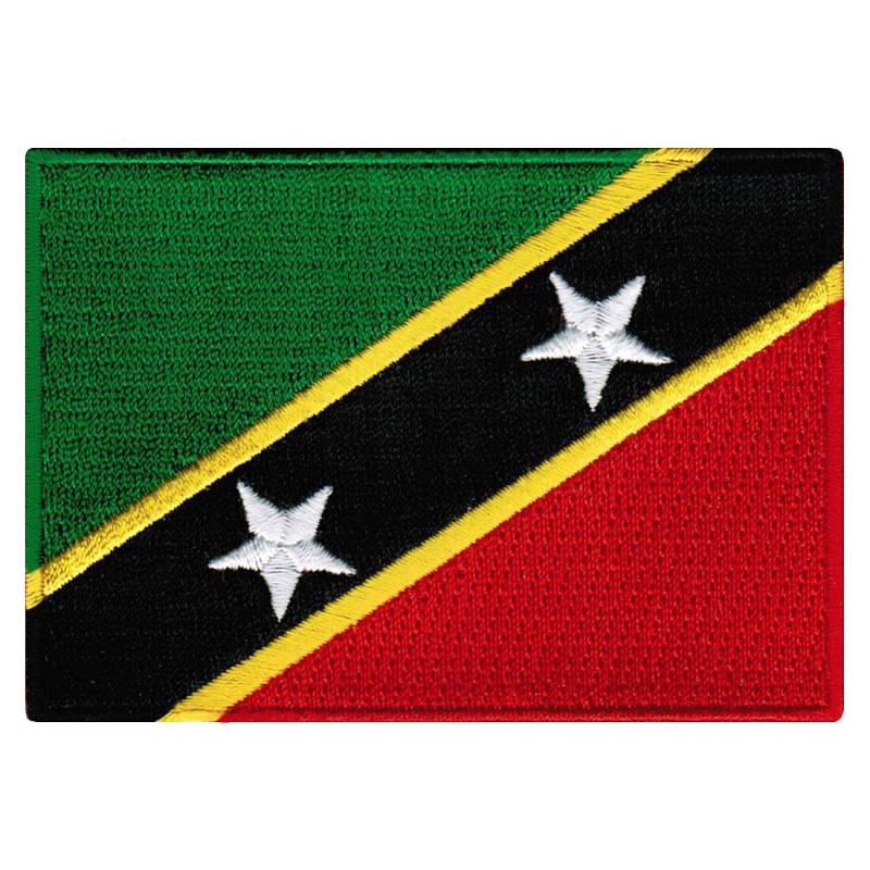 st. Kitts Und Nevis Flaggen Patch Gestickte Aufbügler | 3.5x2.5-Inches von SouvenirPatch