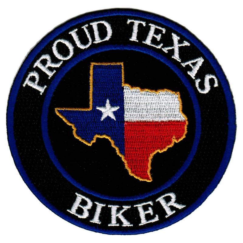 stolze Texas Biker Patch Gestickte Aufbügler Applikation Zustand Flagge von SouvenirPatch