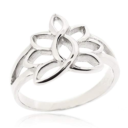 Sovats Damen Lotusblüte-Ring 925 Sterlingsilber, Größe 52 von Sovats