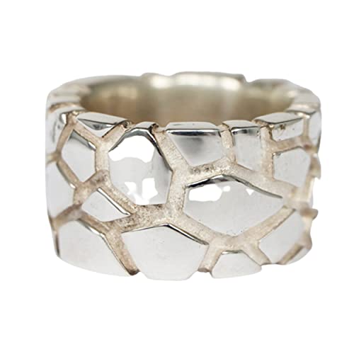 Sovats Stone Abstraktes Design Statement Solid Ring 925 Sterlingsilber, Größe 66 von Sovats