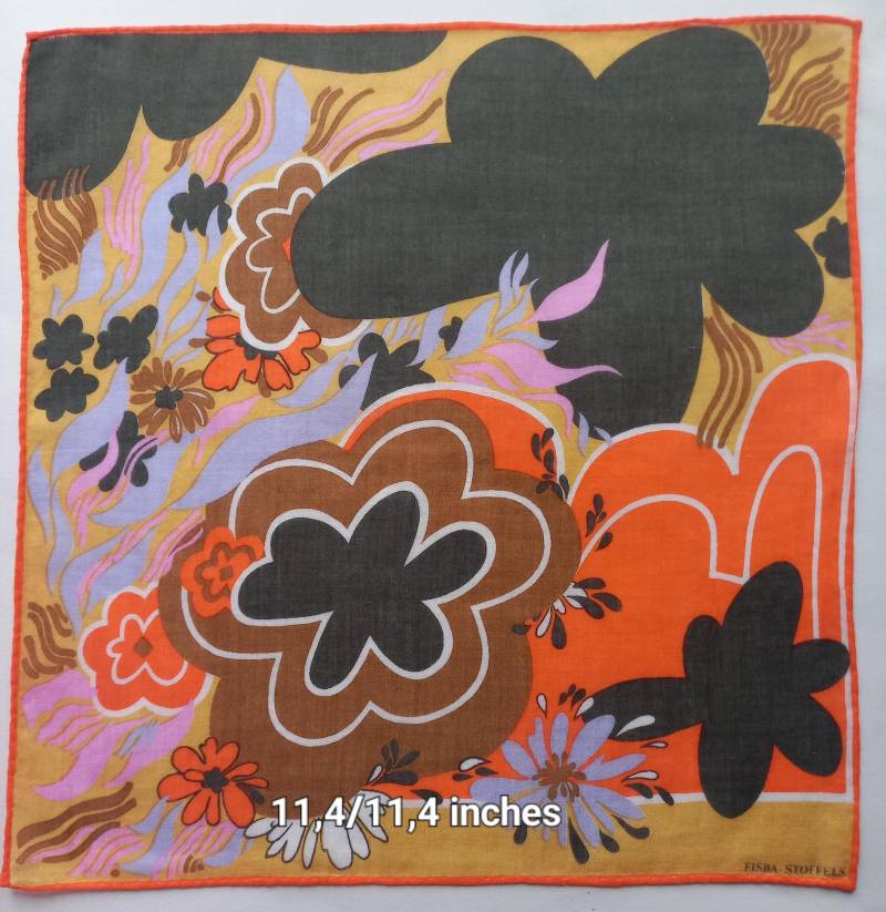 Vintage Fisba Stoffels Taschentuch Modern Floral Baumwolle | 30 cm Vintage Fisba Stoffels Taschentuch Modern Floral Baumwolle | 30 cm von SovietToysHouse