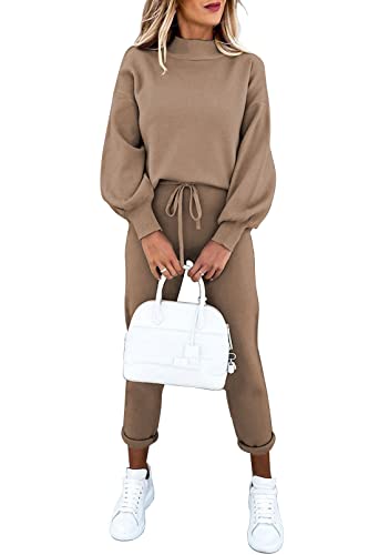 Sovoyontee Damen Hoher Hals Sweatshirt Pyjamas Langarm Trainingsanzug Lounge 2-Teiliges Outfits Set Kaffee S Sovoyontee Damen Hoher Hals Sweatshirt Pyjamas Langarm Trainingsanzug Lounge 2-Teiliges Outfits Set Kaffee S von Sovoyontee
