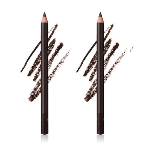 Slimdescent Eyeliner, Systemous 24 Stunden wasserfester Eyeliner, Doppelt anspitzbarer Kajalstift, 2-in-1-Eyeliner und Augenbrauenstift, Verschmiert nicht, verblasst nicht (01#) von Sovtay