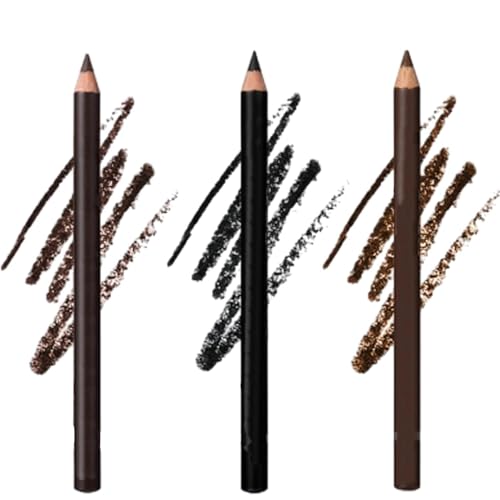 Slimdescent Eyeliner, Systemous 24 Stunden wasserfester Eyeliner, Doppelt anspitzbarer Kajalstift, 2-in-1-Eyeliner und Augenbrauenstift, Verschmiert nicht, verblasst nicht (mix) von Sovtay