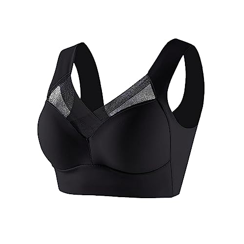 Sovtay Wmbra Haltungskorrektur BH Für Seniorinnen, Wmbra BH Für Seniorinnen, Wmbra Bügelloser BH, Wmbra Büstenhalter, Wmbra Lymph Pflege Turmalinfaser BH Push up BH Ohne Bügel Für Frauen (Color 4,XL) von Sovtay