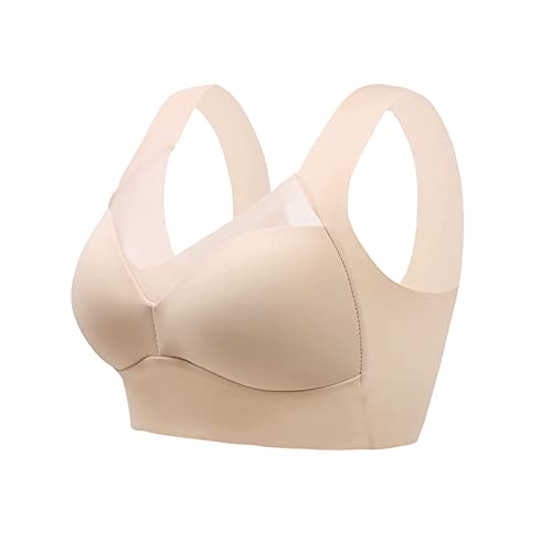 Sovtay Wmbra Haltungskorrektur BH Für Seniorinnen, Wmbra BH Für Seniorinnen, Wmbra Bügelloser BH, Wmbra Büstenhalter, Wmbra Lymph Pflege Turmalinfaser BH Push up BH Ohne Bügel Für Frauen (Color 5,L) von Sovtay