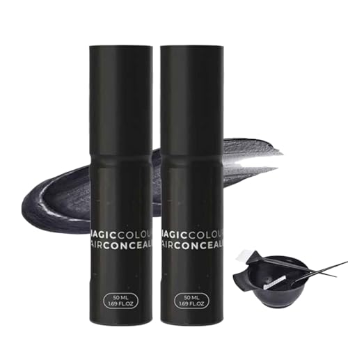 Tiveno Haar-Abdeckcreme - MagicColour für natürlich volleres und selbstbewussteres Haar, Tiveno Magic Color Haar-Abdeckcreme, 100% natürlich Für Frauen und Männer (2pcs) von Sovtay