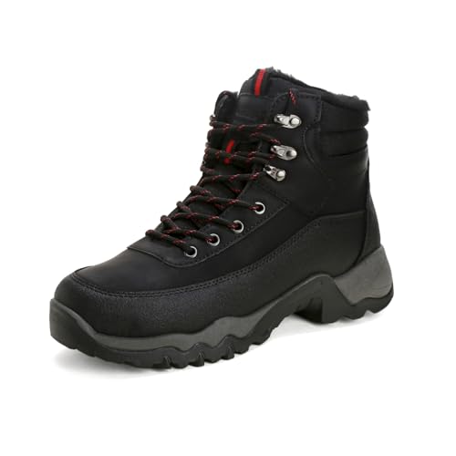 Bergschuhe Trekkingschuhe Herren Winter, Warm Gefüttert Winterschuhe, Winterstiefel Bequem Wasserdicht Wanderschuhe Schneestiefel Outdoor, Barfuss Schuhe Männer Traillaufschuhe von Sowdus