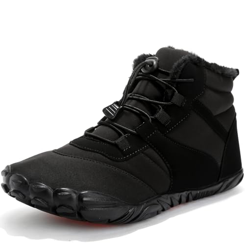 (7.5UK) Wanderschuhe Herren Winter Warm Gefütterte Trekkingschuhe Winterschuhe, rutschfest Leichte Barfußschuhe Wanderstiefel, Wasserdicht Anti-Rutsch Bequem Leicht Trekkingschuhe Outdoor Schuhe von Sowdus