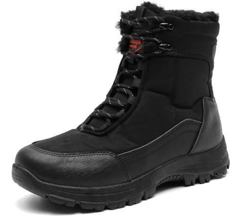 Sowdus Winterstiefel Herren Barfußschuhe Schneestiefel Warm Gefüttert Wasserdicht Winterschuhe Boots Wanderschuhe Outdoor, Männer Traillaufschuhe von Sowdus