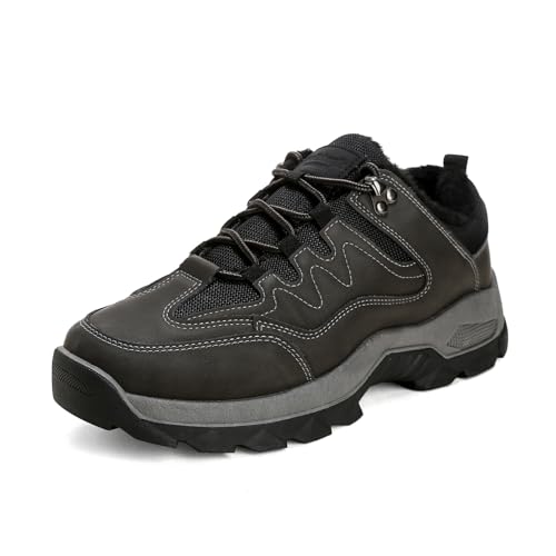 Wanderschuhe Herren Winter Warm Gefütterte Trekkingschuhe Winterschuhe, rutschfest Leichte Barfußschuhe Wanderstiefel, Bequem Winterstiefel Bergstiefel Wasserdicht Wanderhalbschuhe Outdoor Schuhe von Sowdus