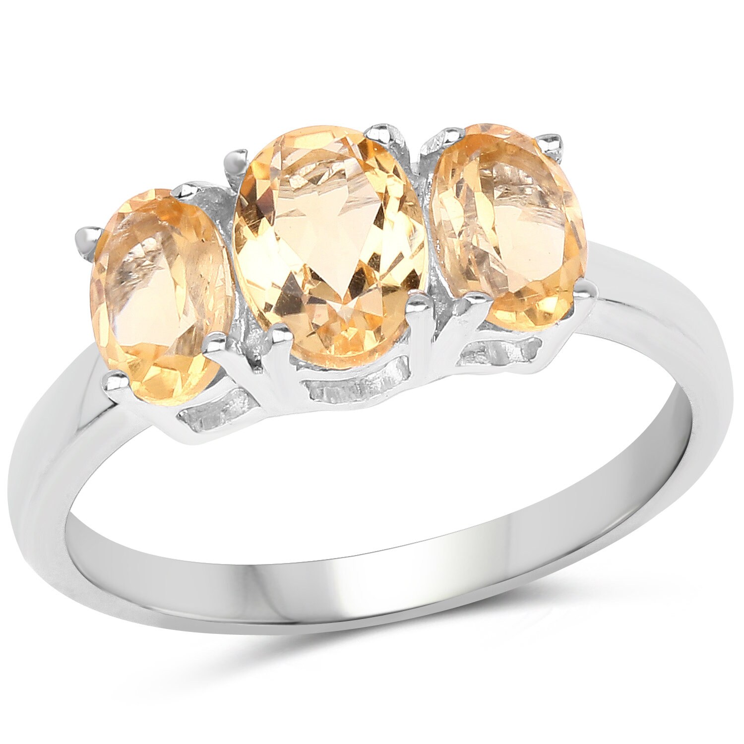 1, 66 Karat Echte Citrine.925 Sterling Silber Ring 1, 66 Karat Echte Citrine.925 Sterling Silber Ring von Sowfinds