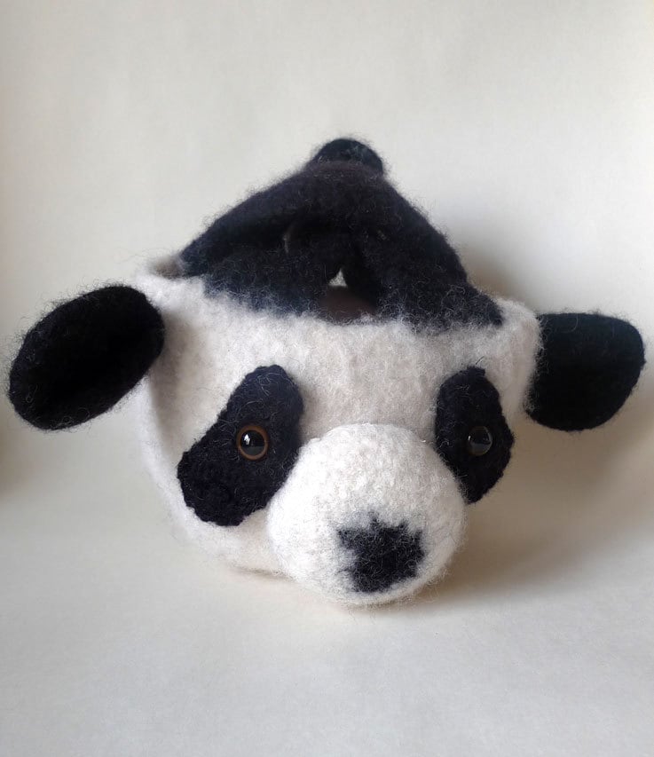 Baby Panda Knotentasche Hübsche Gefilzte Korbtasche Aus Filz, Einfarbiger Ausgefallene Kleine Tasche Baby Panda Knotentasche Hübsche Gefilzte Korbtasche Aus Filz, Einfarbiger Ausgefallene Kleine Tasche von Sowoolsocool