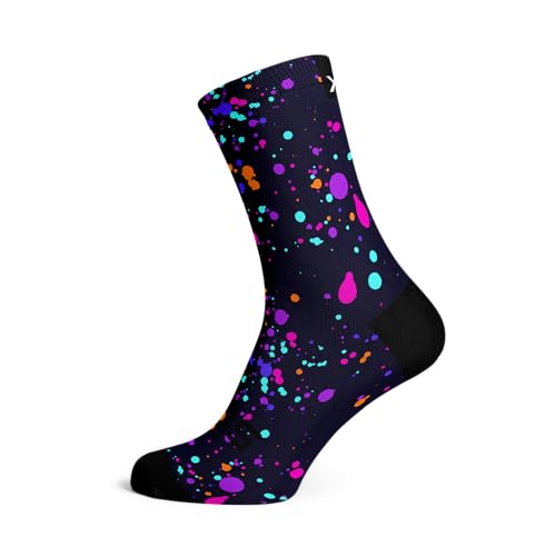 Sox Footwear Purple Splash Crew Socks (Large) von Sox Footwear